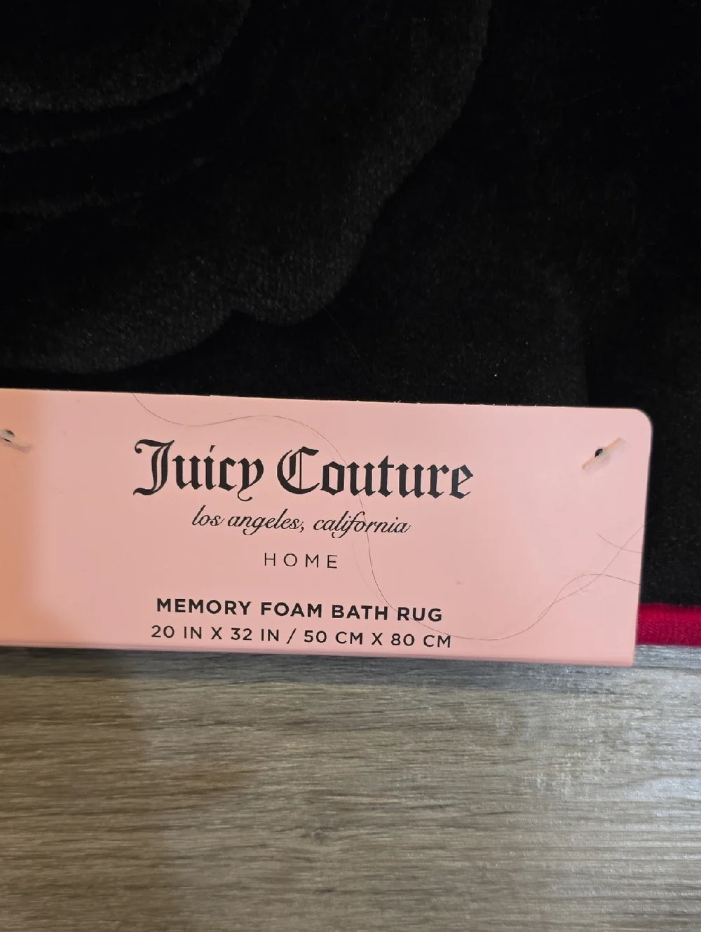 Juicy Couture Home Rose Embossed Memory Foam Bath Rug